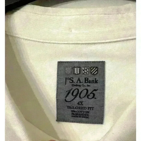 NEW JOS. A. Bank Mens 4X Button Up Shirt White Stretch Tailored Fit NWT - Picture 3 of 8